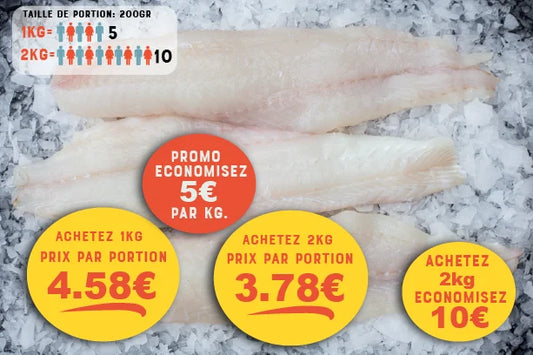 Eglefin (Melanogrammus aeglefinus) Filet Sans peau