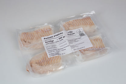 Portions d'églefin congelées