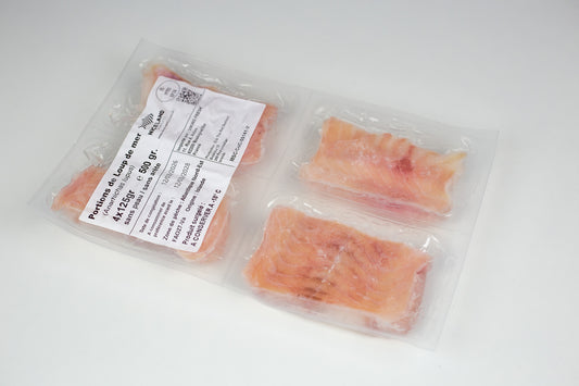 Portions de loup de mer congelées