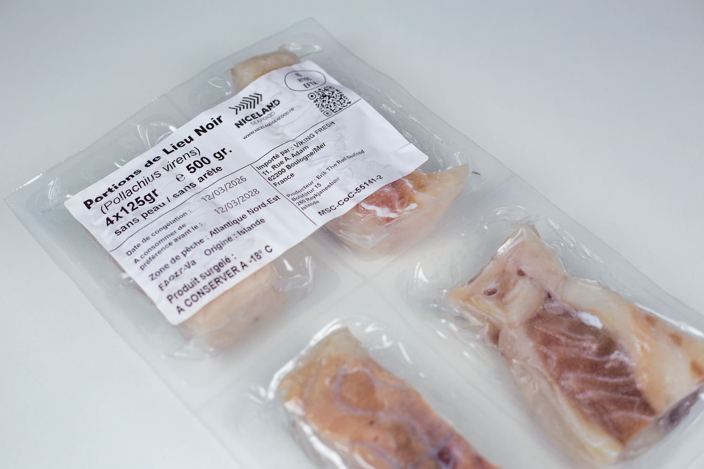 Frozen pollack portions