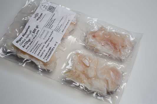 Effiloché de morue légèrement salée (bacalao), surgelé