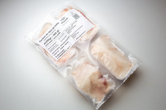 Portions de Filet de Lotte Sauvage d'Islande MSC – Sans Peau, Sans Arête (4 x 200 g / 800 g)