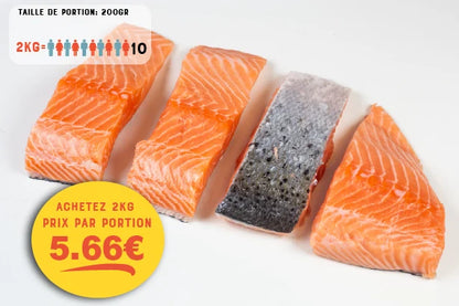Salmon (Salmo salar) Portion with skin